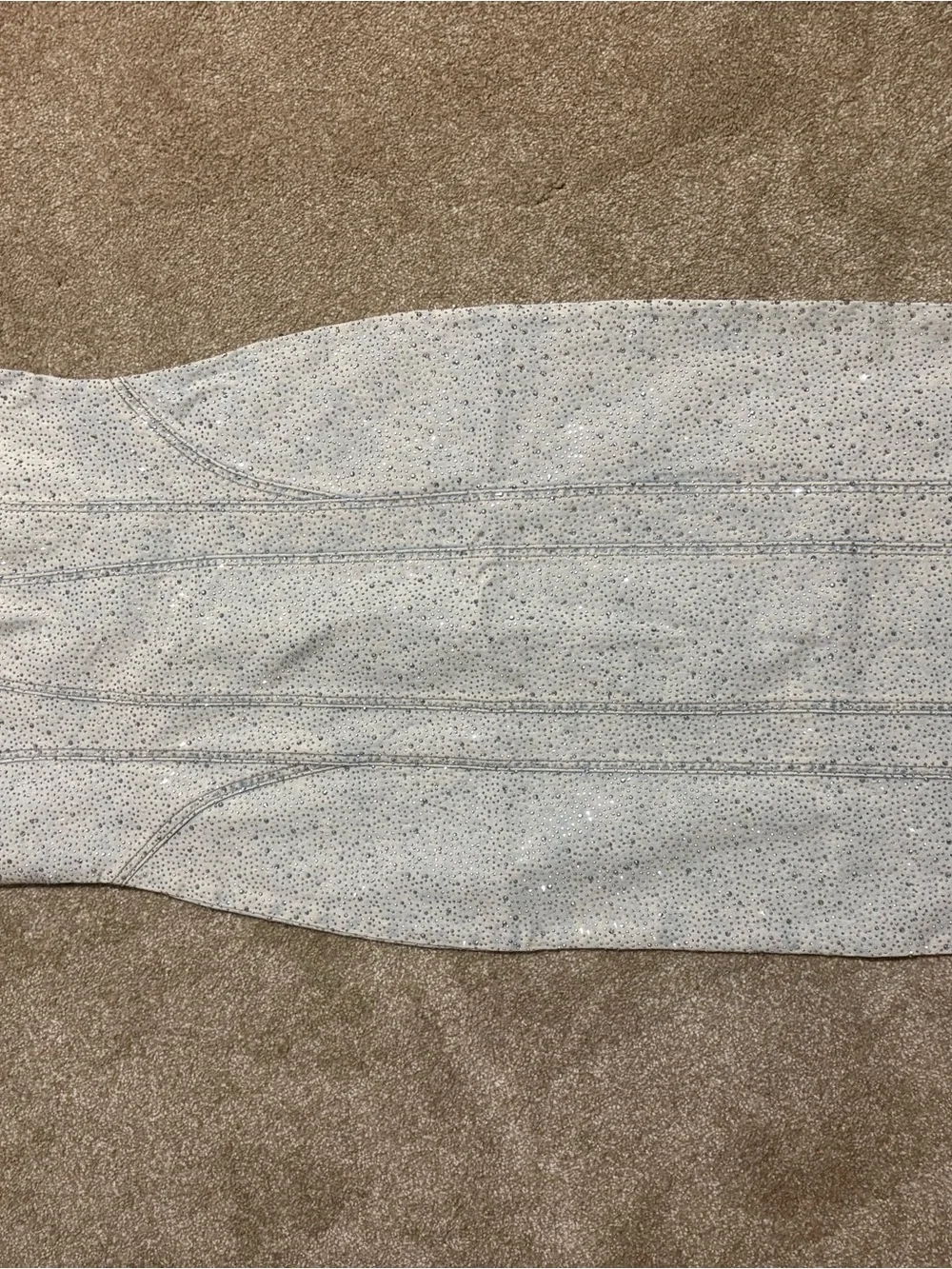 AKIRA Silver Sequin Square-Neck Midi Dress - Picture 4 of 5